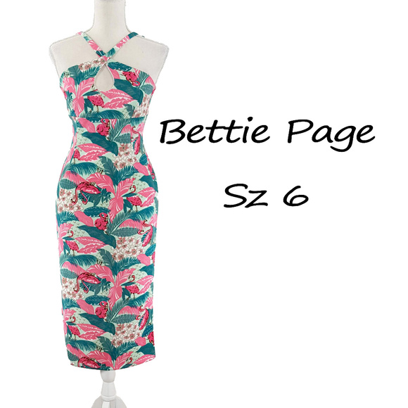 Bettie Page Dresses & Skirts - Sz 6 Bettie Page Flamingo Dress